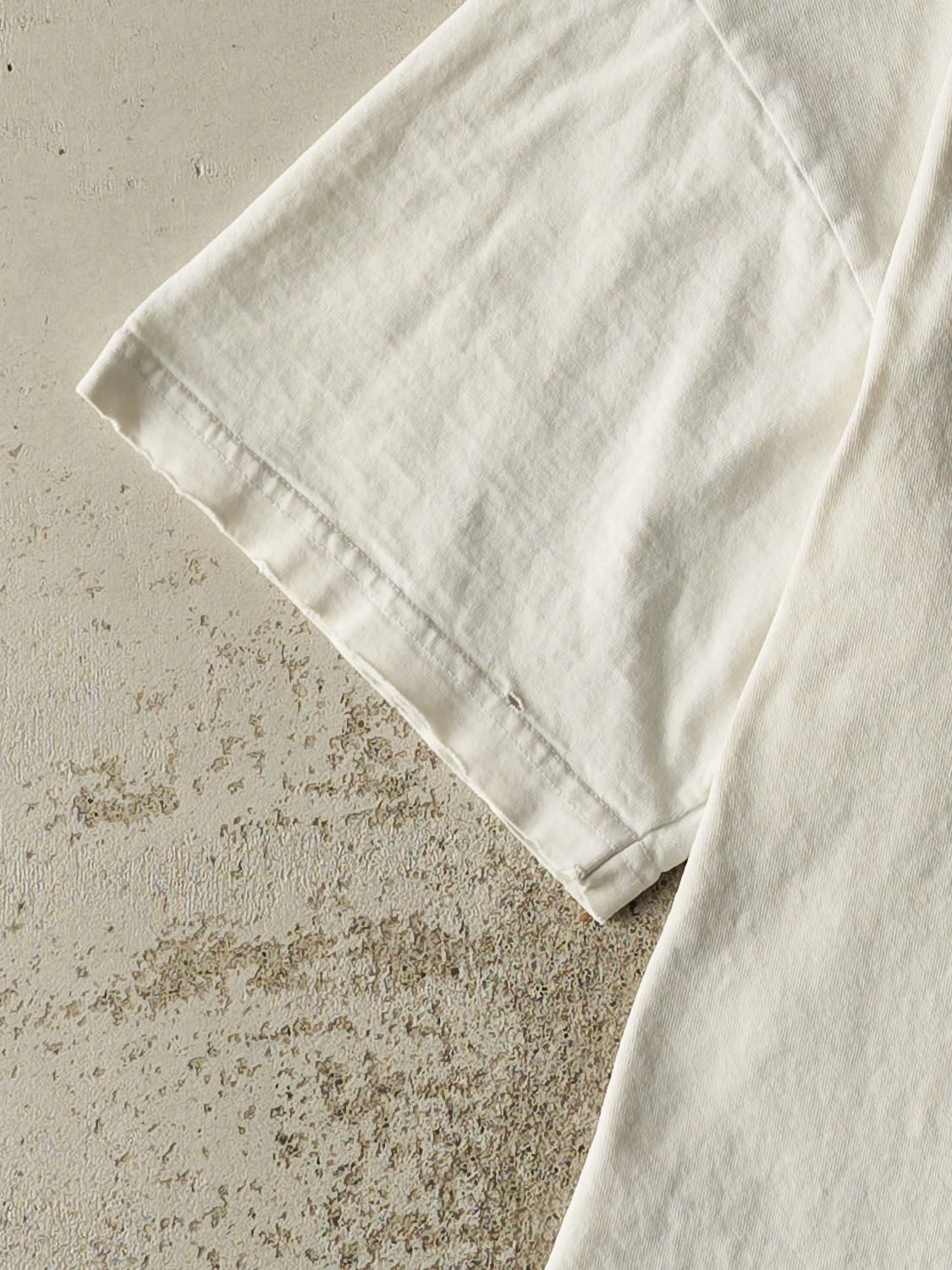 Vintage 90s White Adidas Embroidered Tee (M/L)