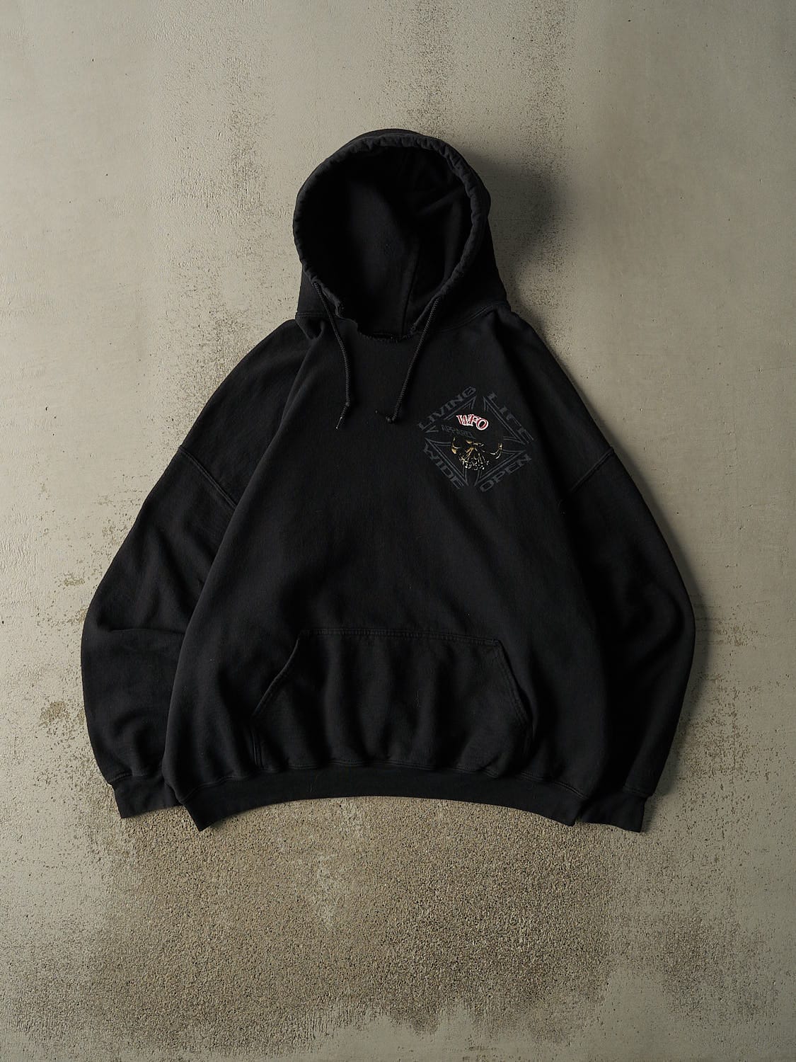 Vintage Y2K Black WFO Apparel Hoodie (XL/XXL)
