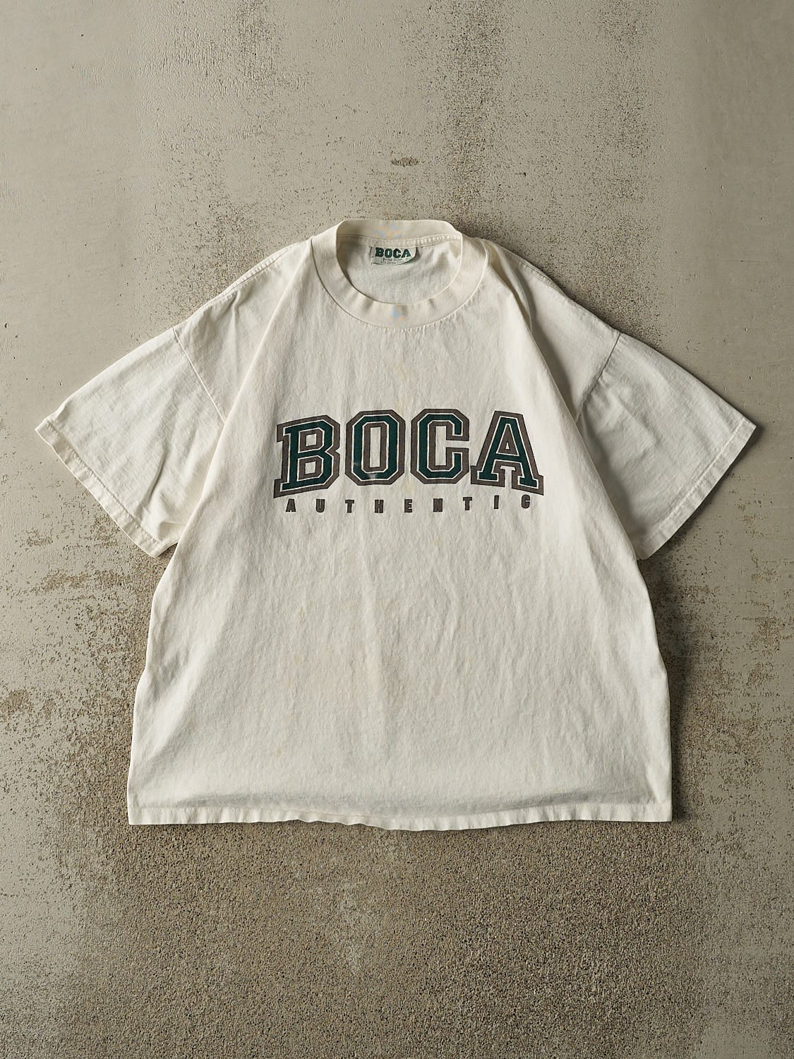 Vintage 90s White Boca Authentic Tee (L)