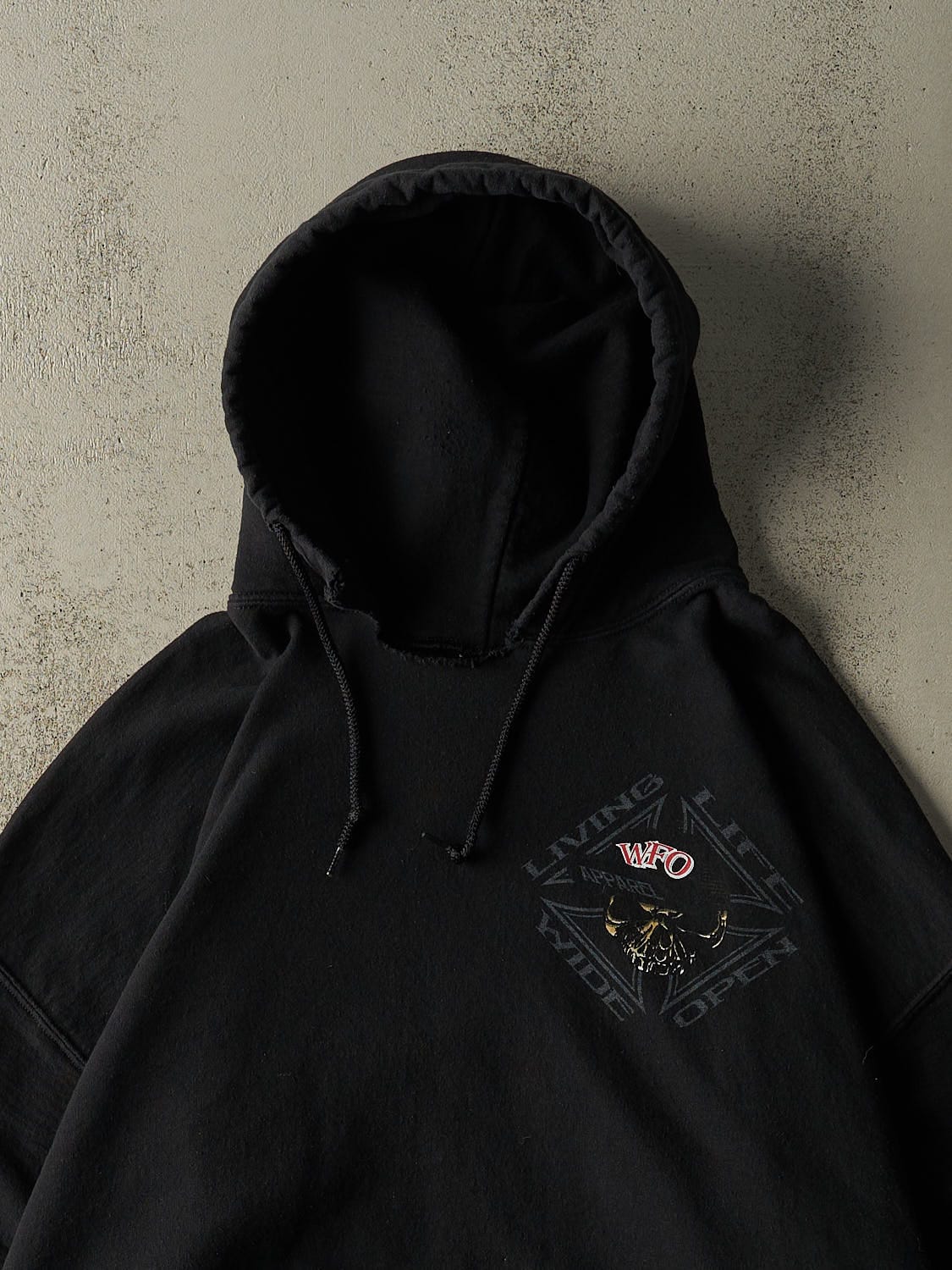 Vintage Y2K Black WFO Apparel Hoodie (XL/XXL)
