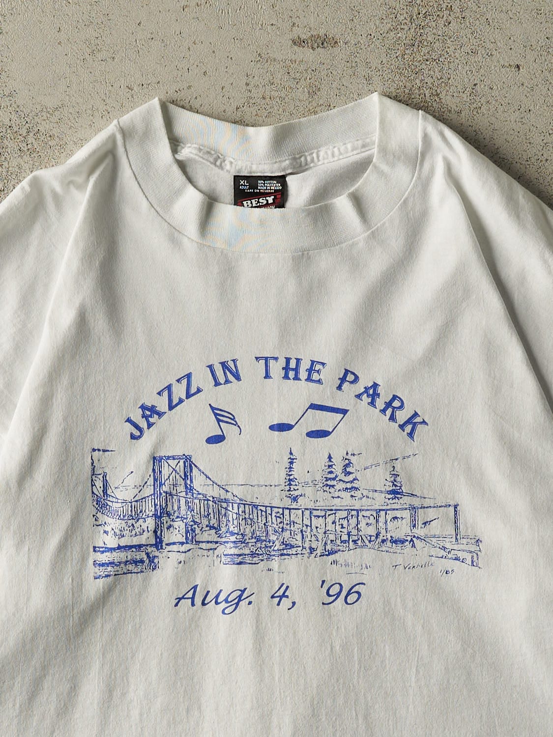 Vintage 96' White Jazz in the Park Tee (L/XL)