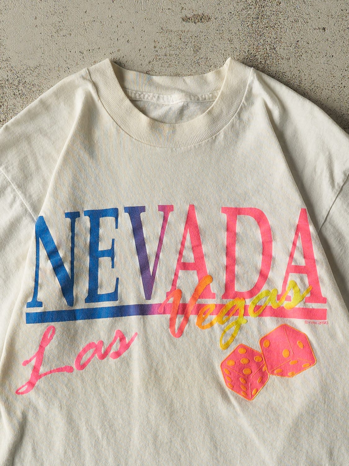 Vintage 95' White Las Vegas Nevada Tee (S/M)