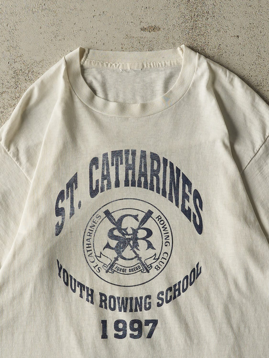 Vintage 97' White St Catherines Rowing Club Tee (M/L)
