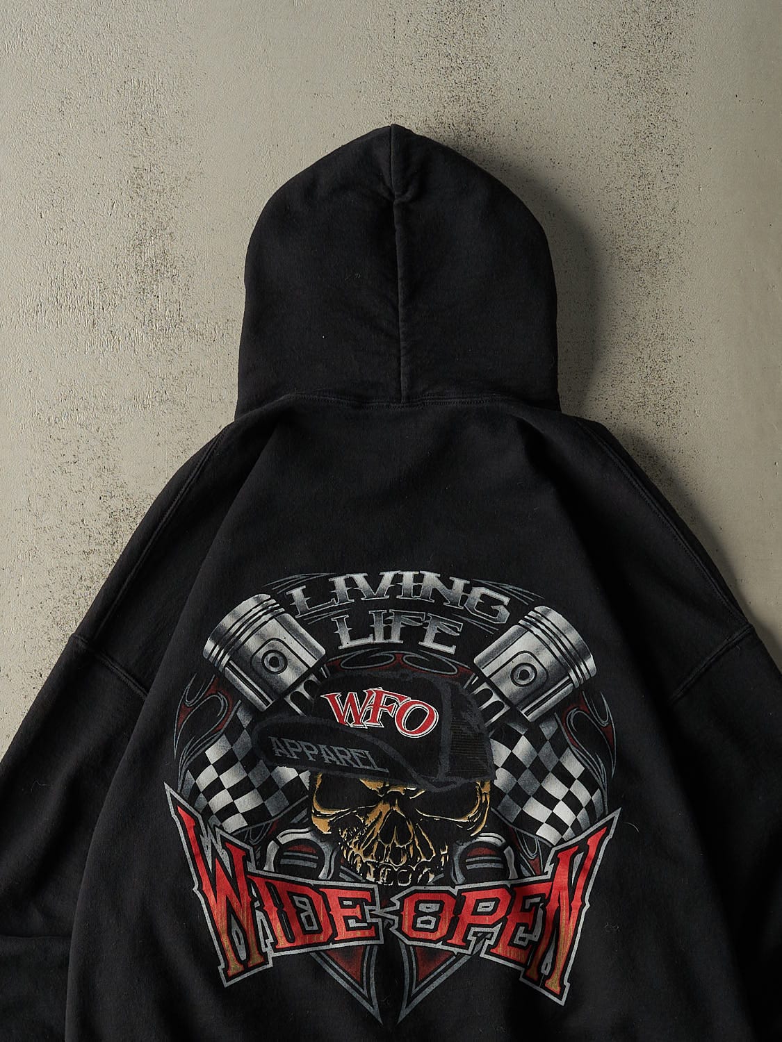 Vintage Y2K Black WFO Apparel Hoodie (XL/XXL)