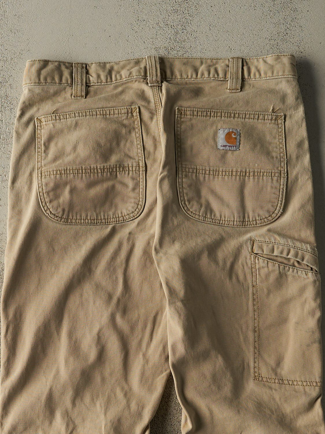 Vintage Y2K Beige Carhartt Lined Work Pants (32x29.5)