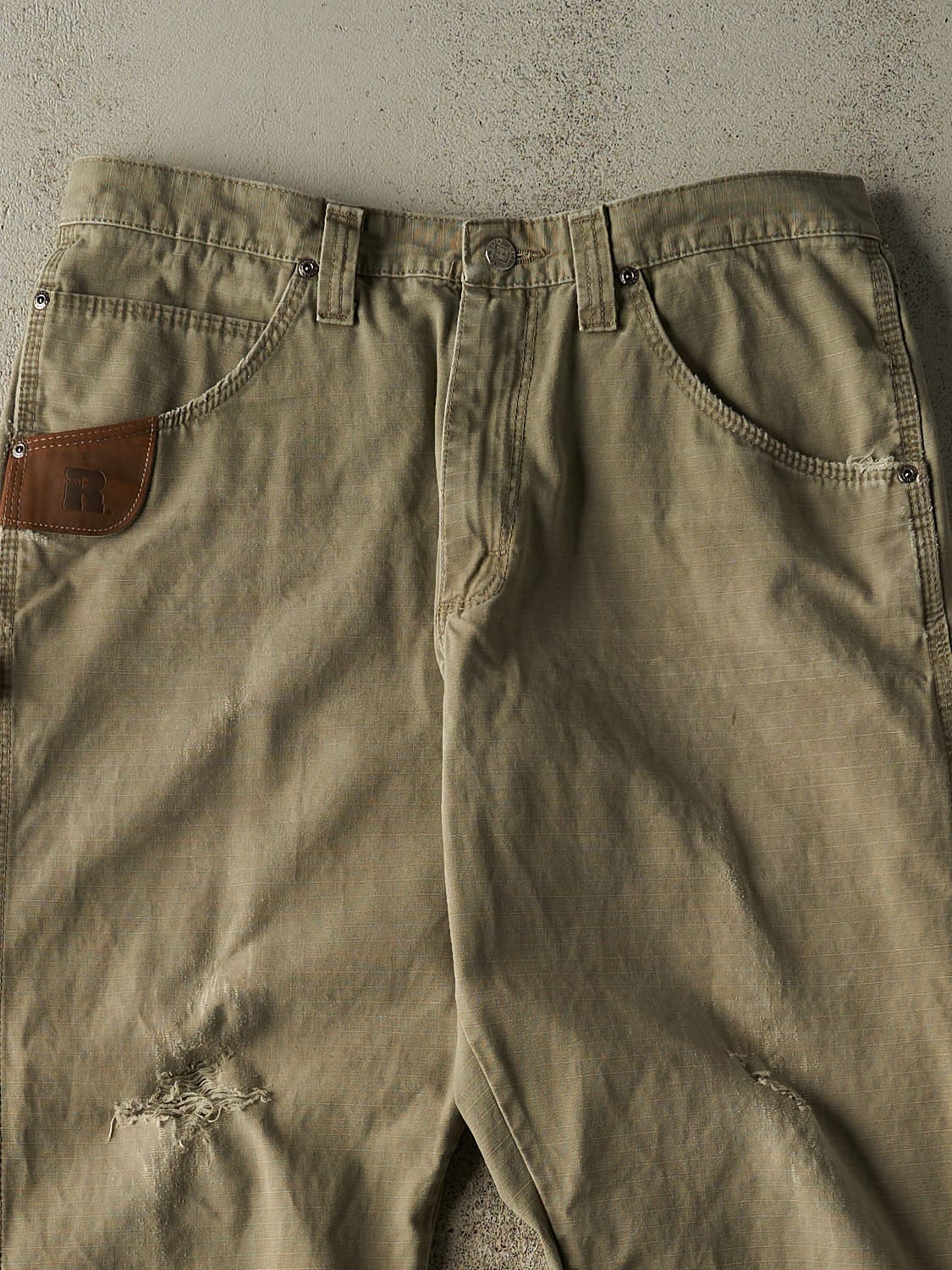 Vintage 90s Beige Wrangler Riggs Carpenter Work Pants (34x28.5)
