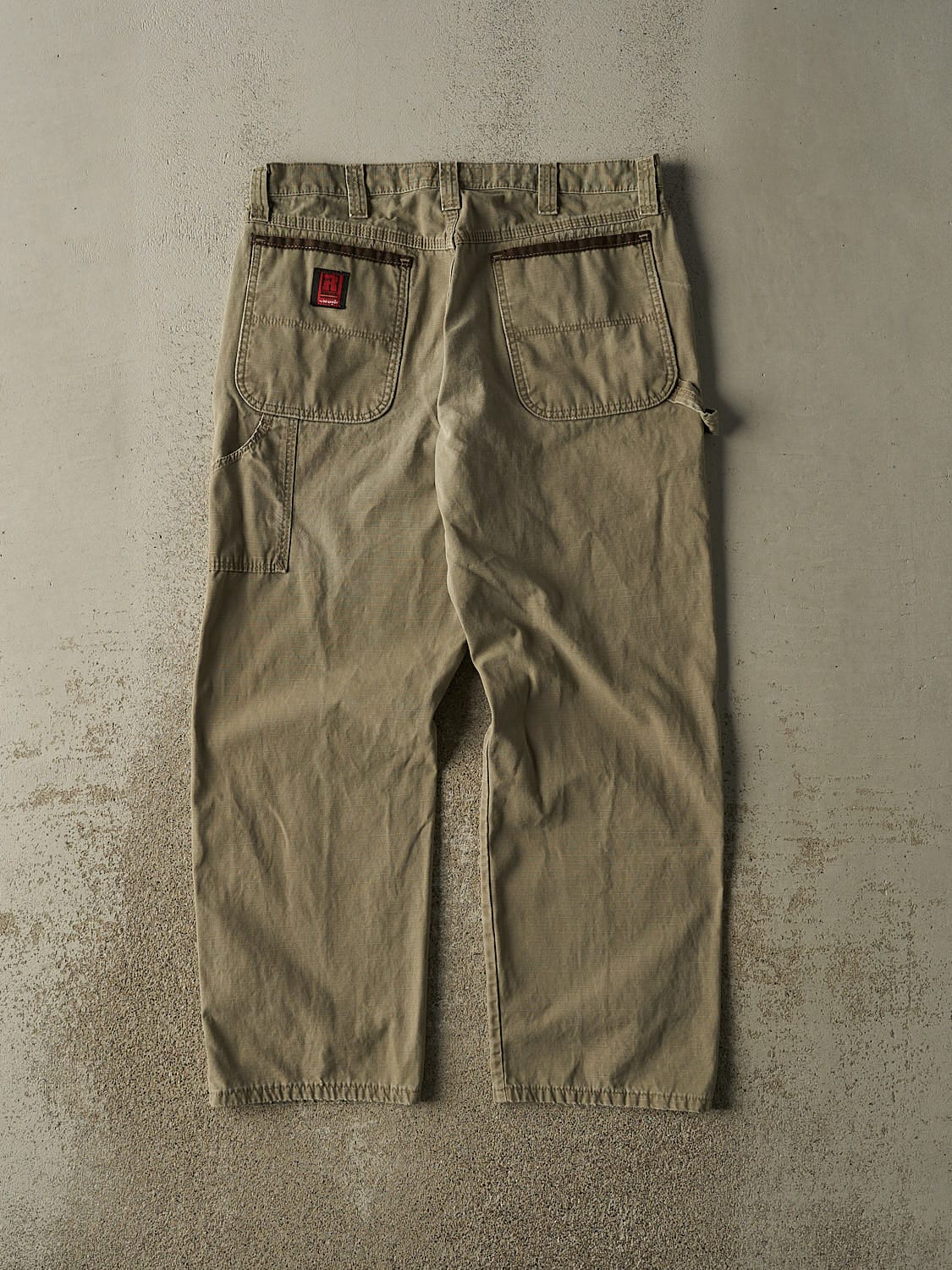 Vintage 90s Beige Wrangler Riggs Carpenter Work Pants (34x28.5)