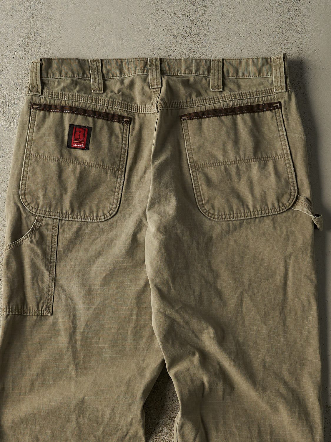 Vintage 90s Beige Wrangler Riggs Carpenter Work Pants (34x28.5)