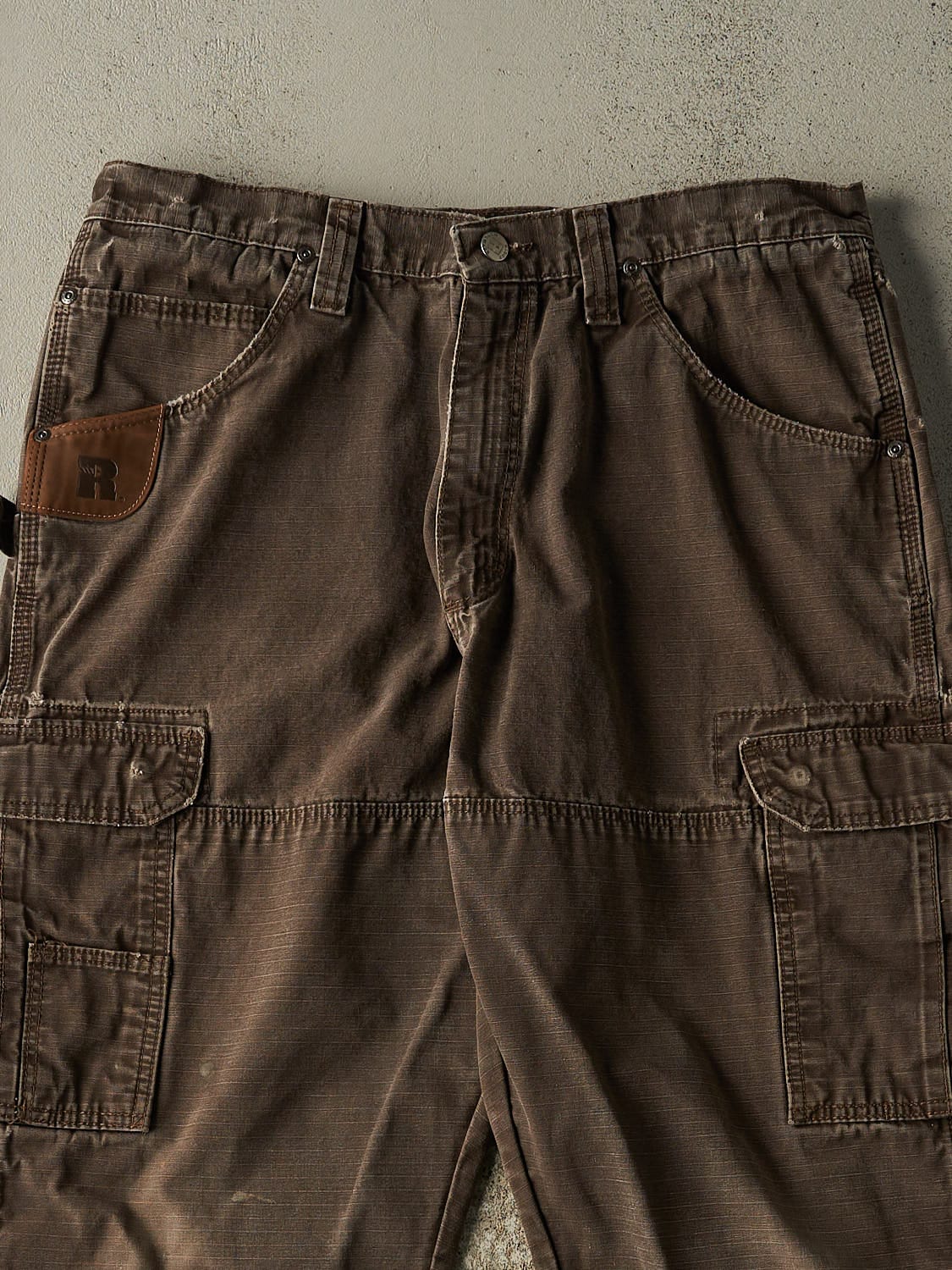 Vintage 90s Brown Wrangler Riggs Double Knee Carpenter Pants (35x29.5)
