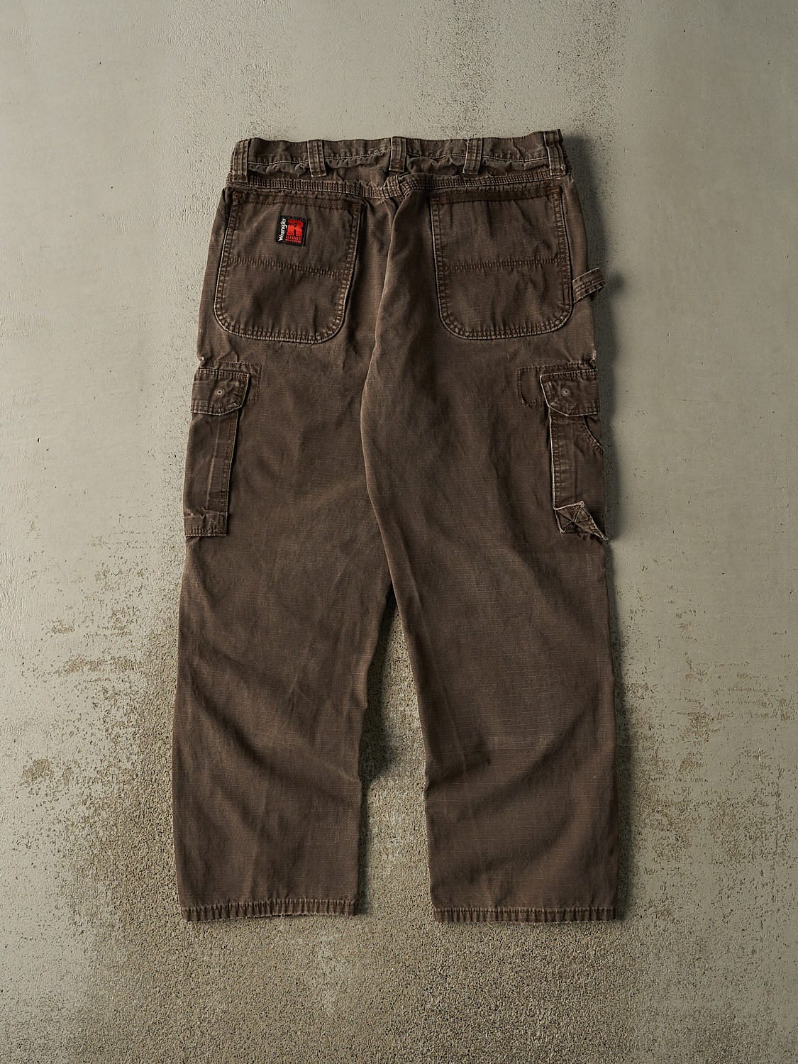 Vintage 90s Brown Wrangler Riggs Double Knee Carpenter Pants (35x29.5)