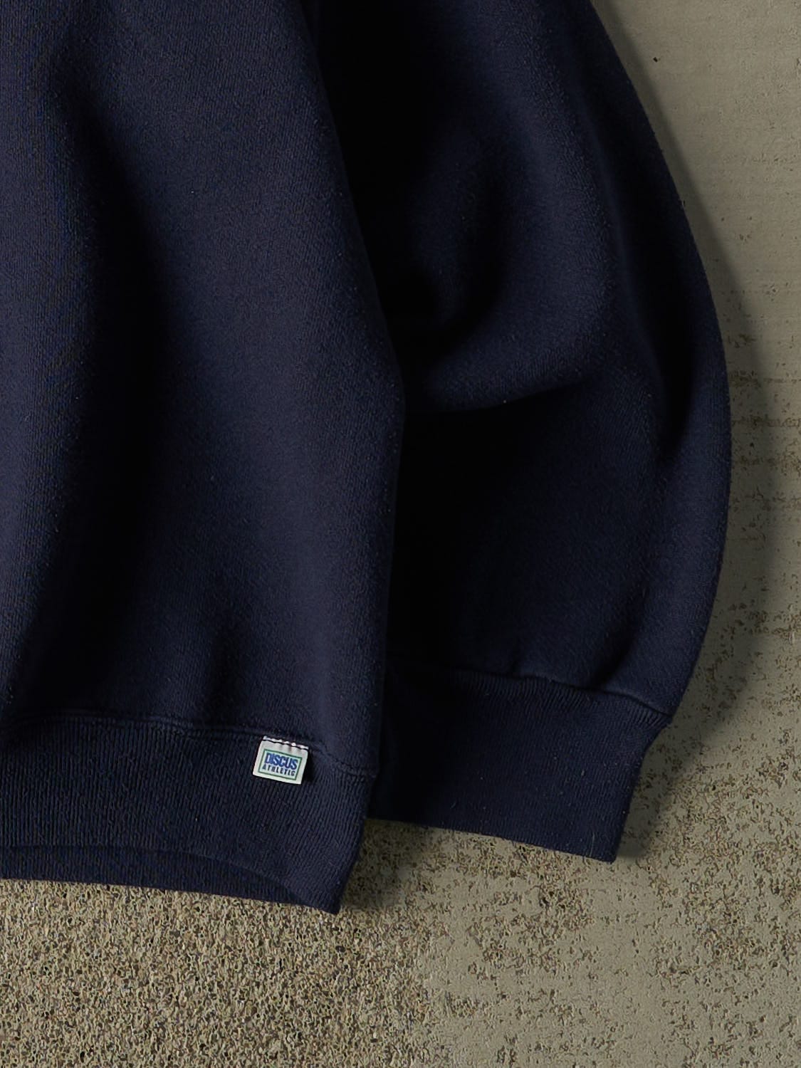 Vintage 90s Navy Blue Discus Athletic Blank Crewneck (XXL)