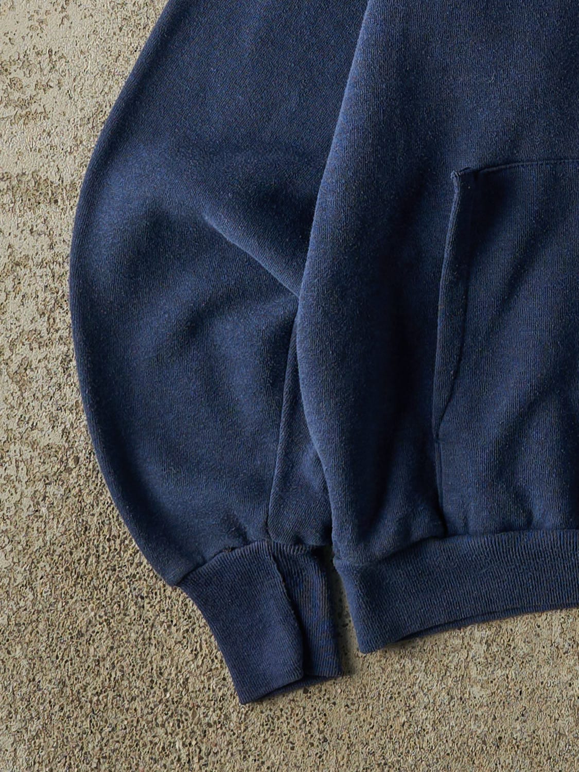 Vintage 80s Blue Blank Hoodie (XS)