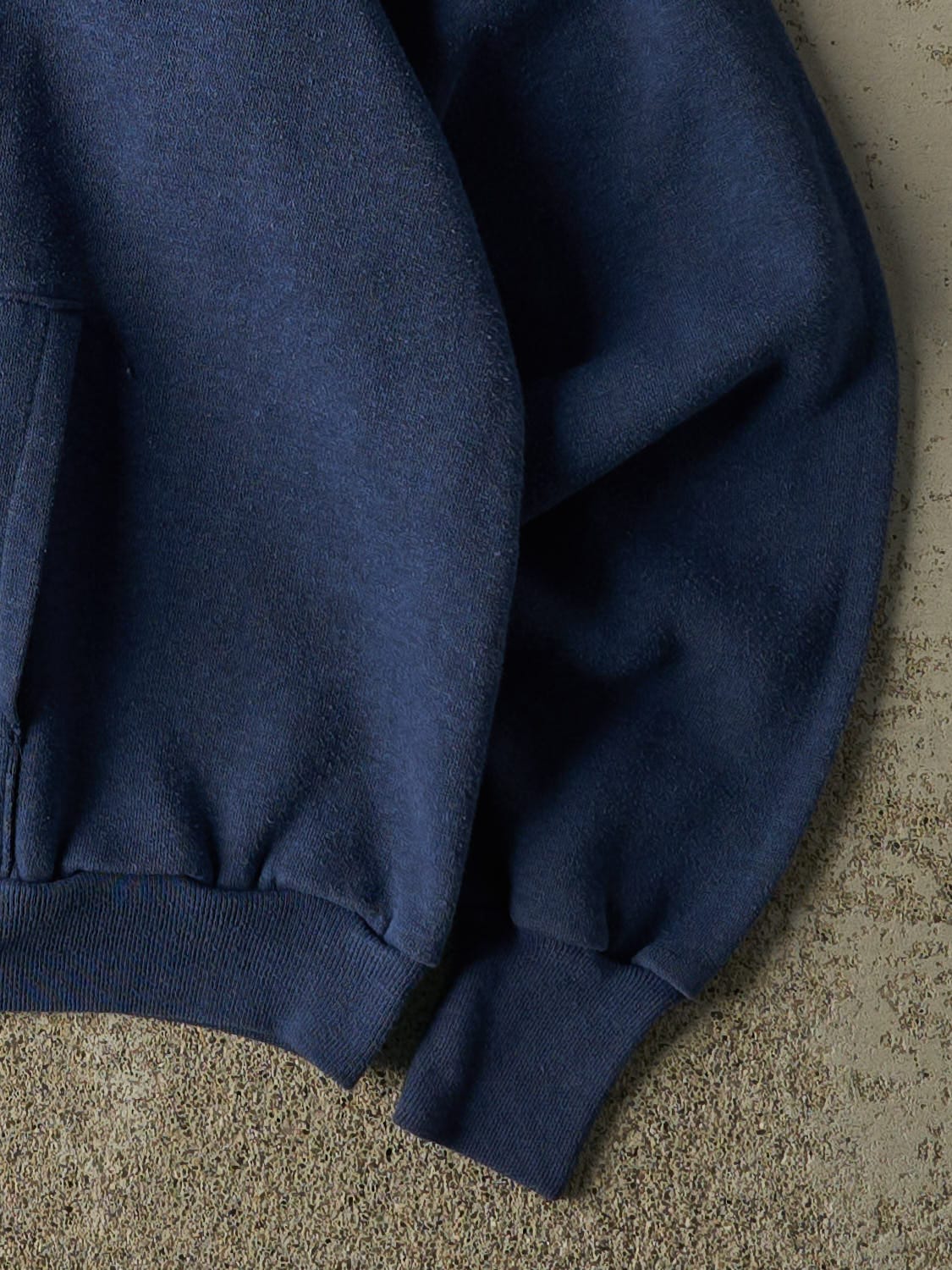 Vintage 80s Blue Blank Hoodie (XS)