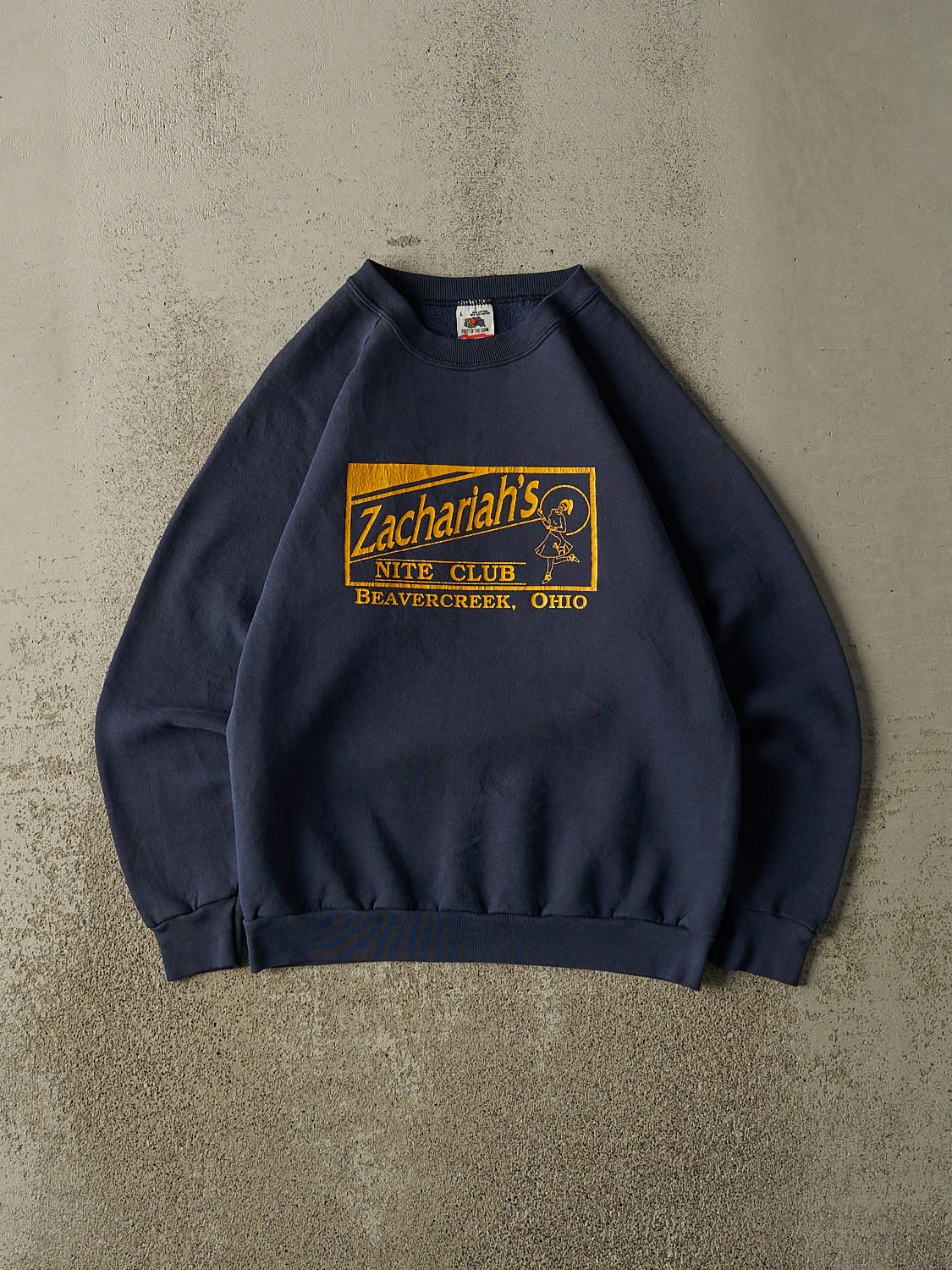 Vintage 80s Navy Blue Zachariah's Nite Club Crewneck (XS/S)