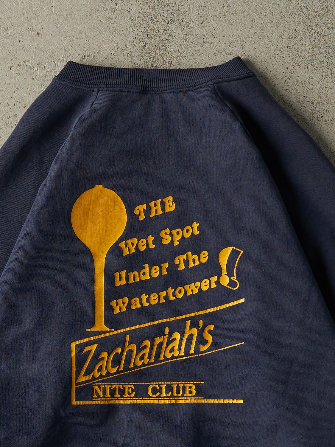 Vintage 80s Navy Blue Zachariah's Nite Club Crewneck (XS/S)