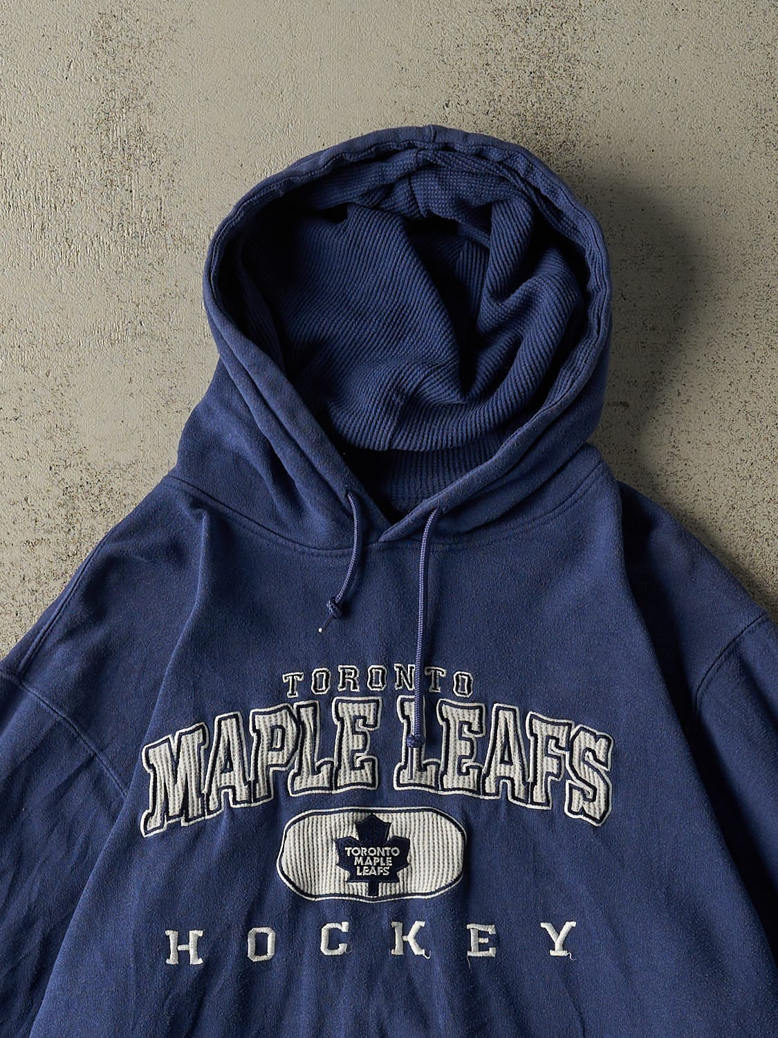 Vintage Y2K Blue Toronto Maple Leafs Embroidered Hoodie (L/XL)