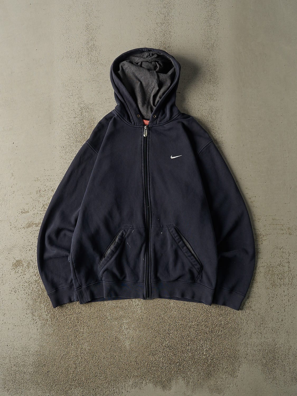Vintage Y2K Navy Blue Nike Zip Up Hoodie (M/L)