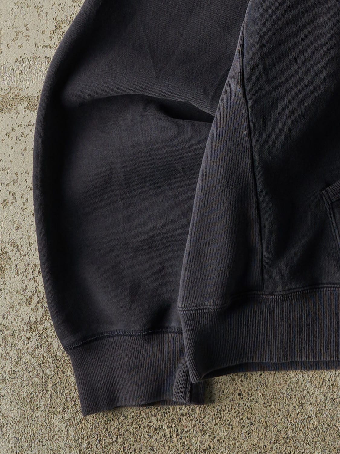 Vintage Y2K Navy Abercrombie Embroidered Hoodie (XL)