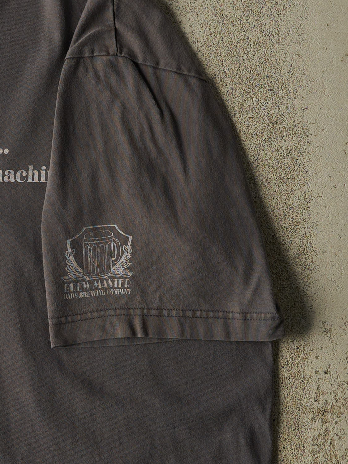 Vintage Y2K Charcoal Grey "It's Not A Beer Belly... It's A Fuel Tank For A Love Machine." Tee (XL)