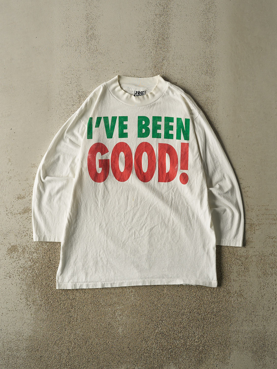 Vintage 90s White "I've Been Good" Long Sleeve (L)