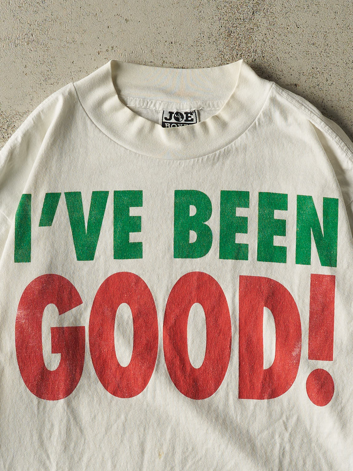 Vintage 90s White "I've Been Good" Long Sleeve (L)
