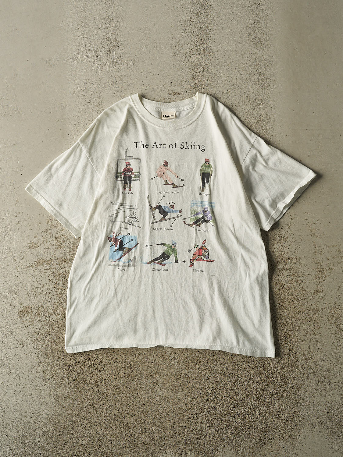 Vintage 90s RARE White "The Art of Skiing" Tee (L/XL)