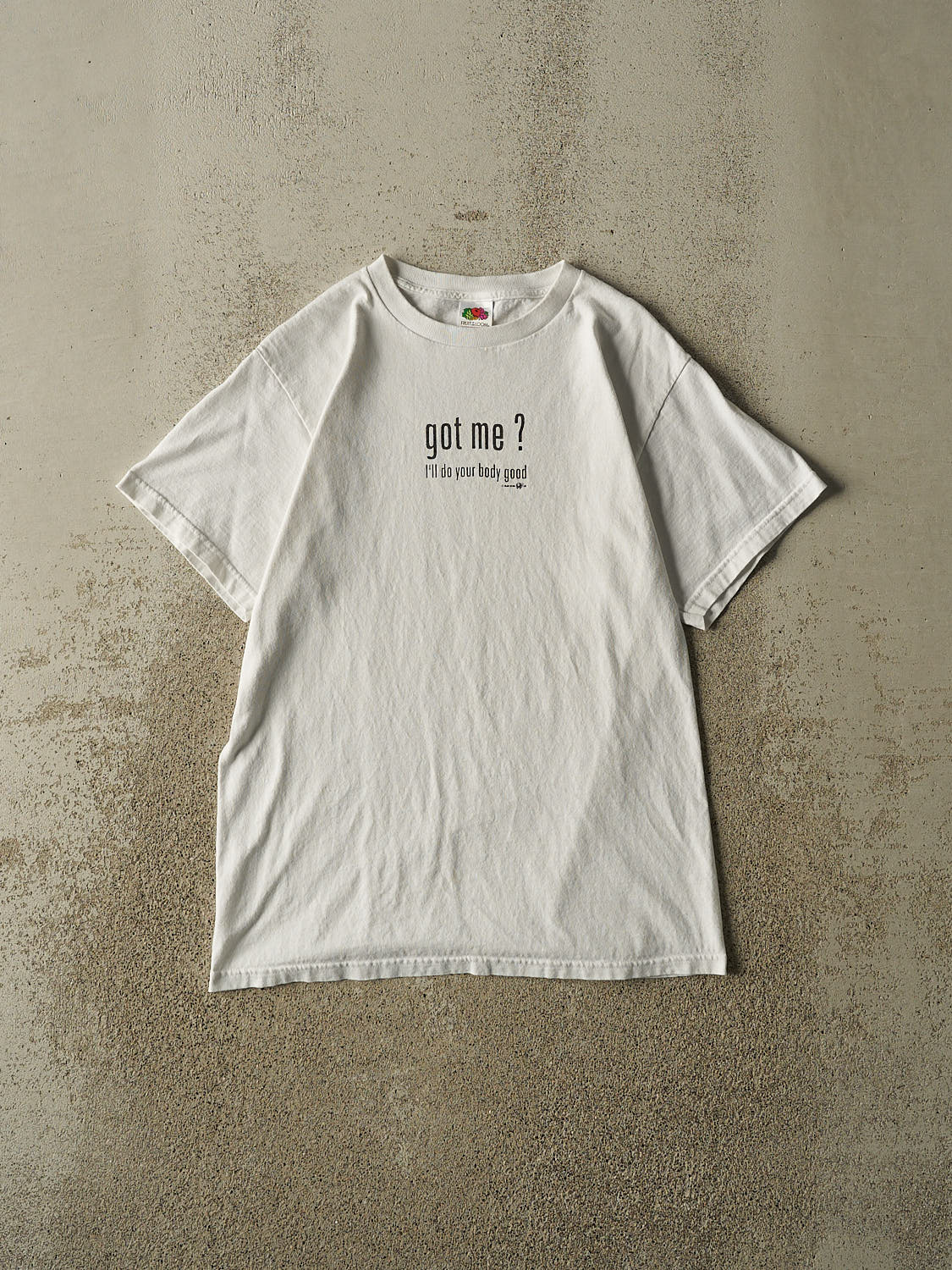 Vintage Y2K White "Got Me?" Tee (M)