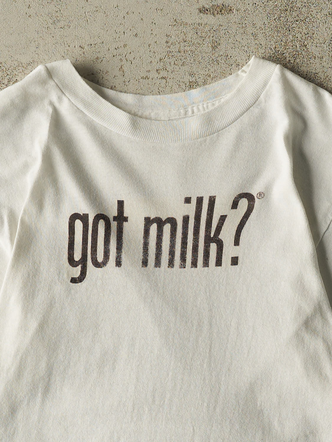 Vintage Y2K White "Got Milk?" Tee (XXS/XS)