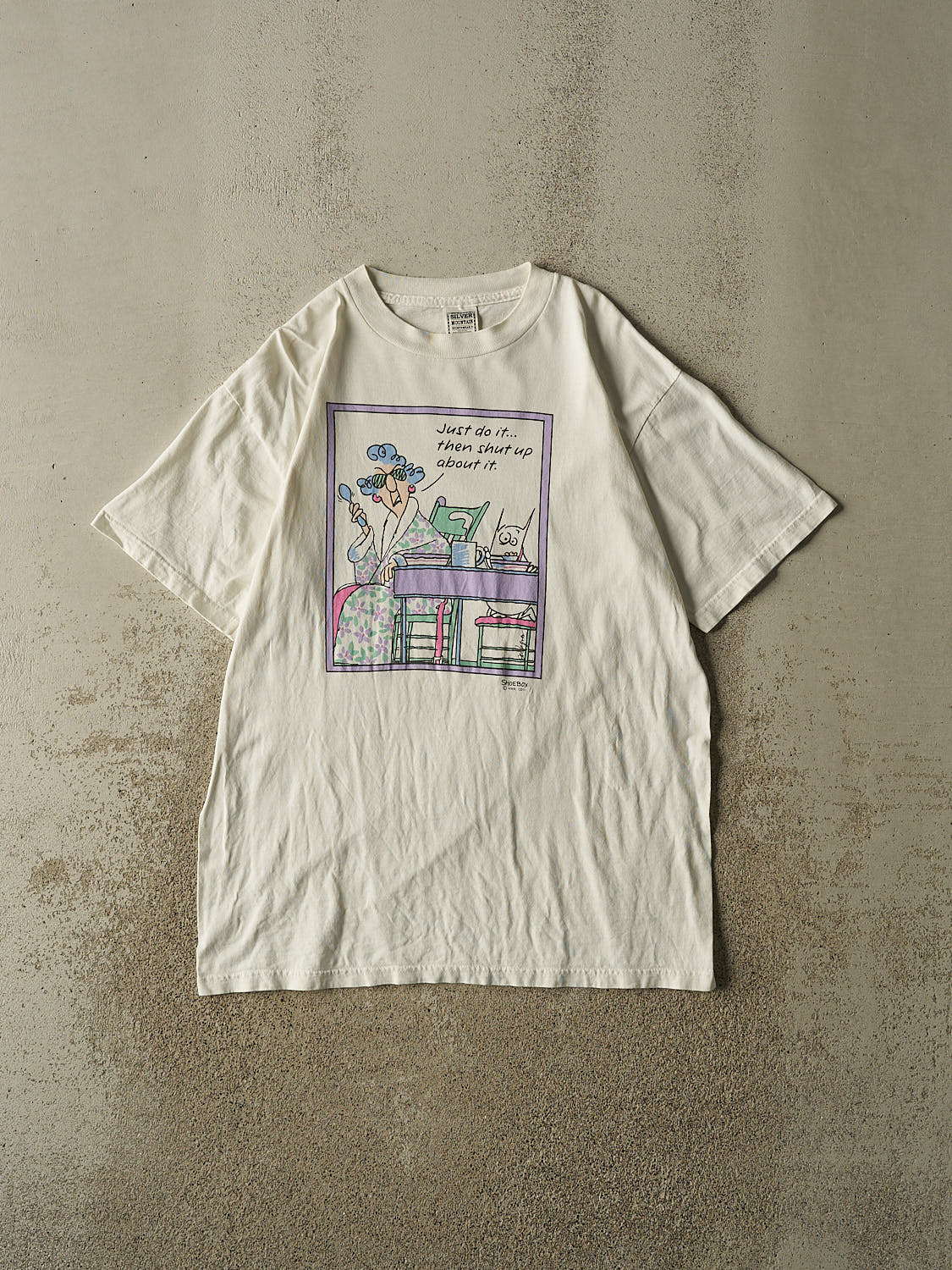 Vintage 90s White "Just Do It, Then Shut Up About It" Tee (L/XL)