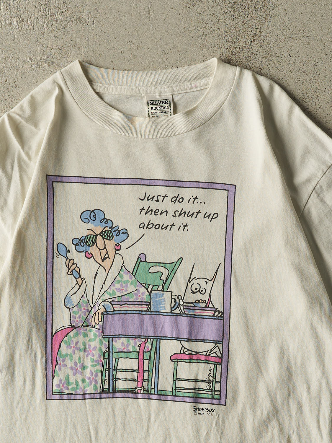 Vintage 90s White "Just Do It, Then Shut Up About It" Tee (L/XL)