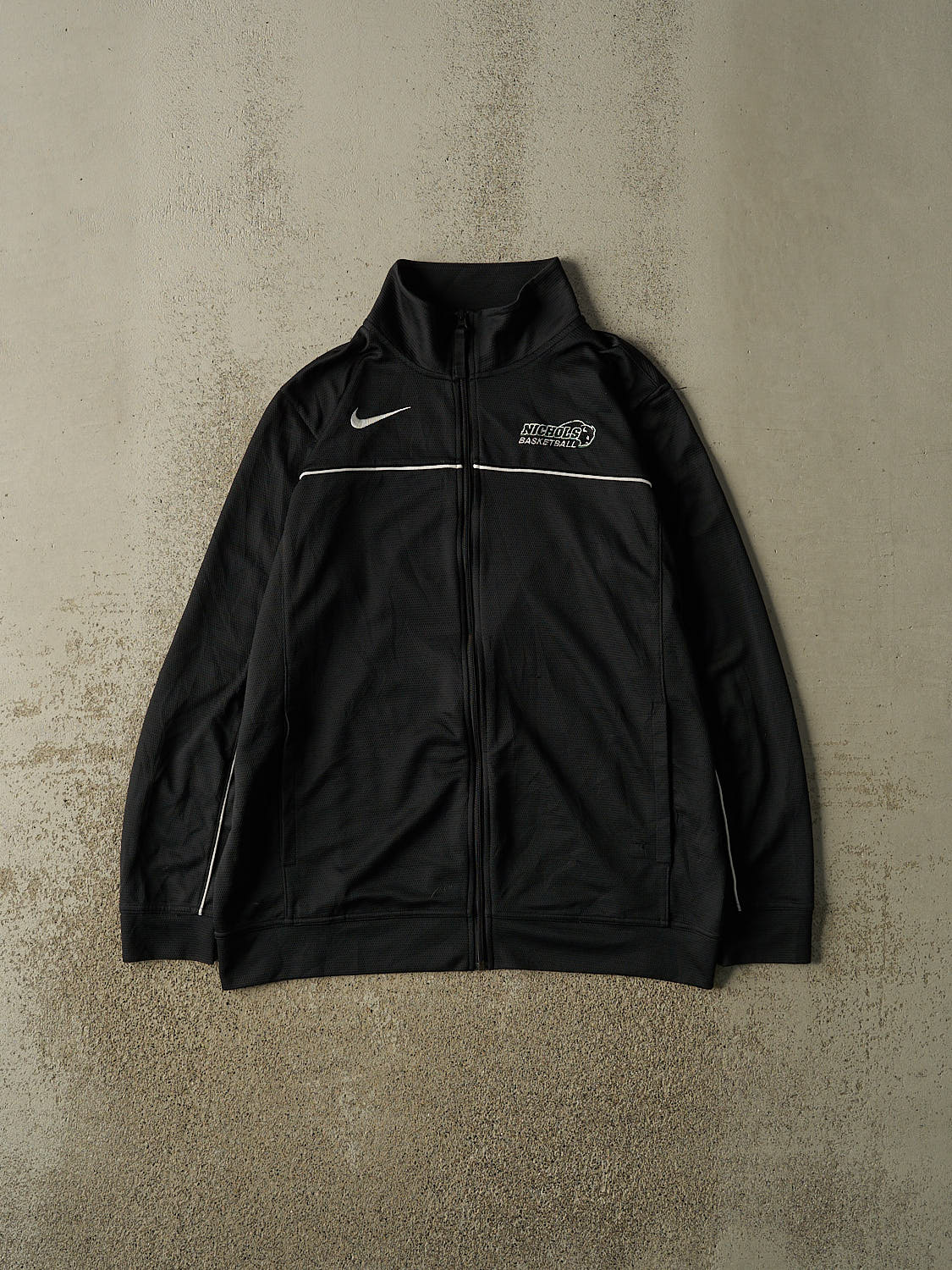 Vintage Y2K Black Nike Nichols Basketball Track Sweater (L)