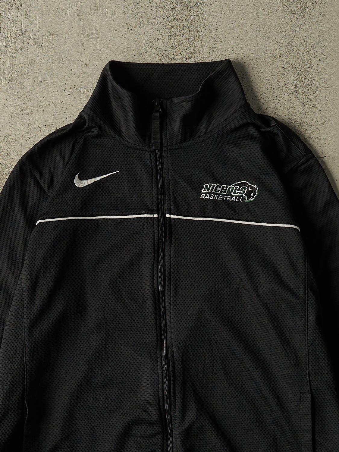 Vintage Y2K Black Nike Nichols Basketball Track Sweater (L)