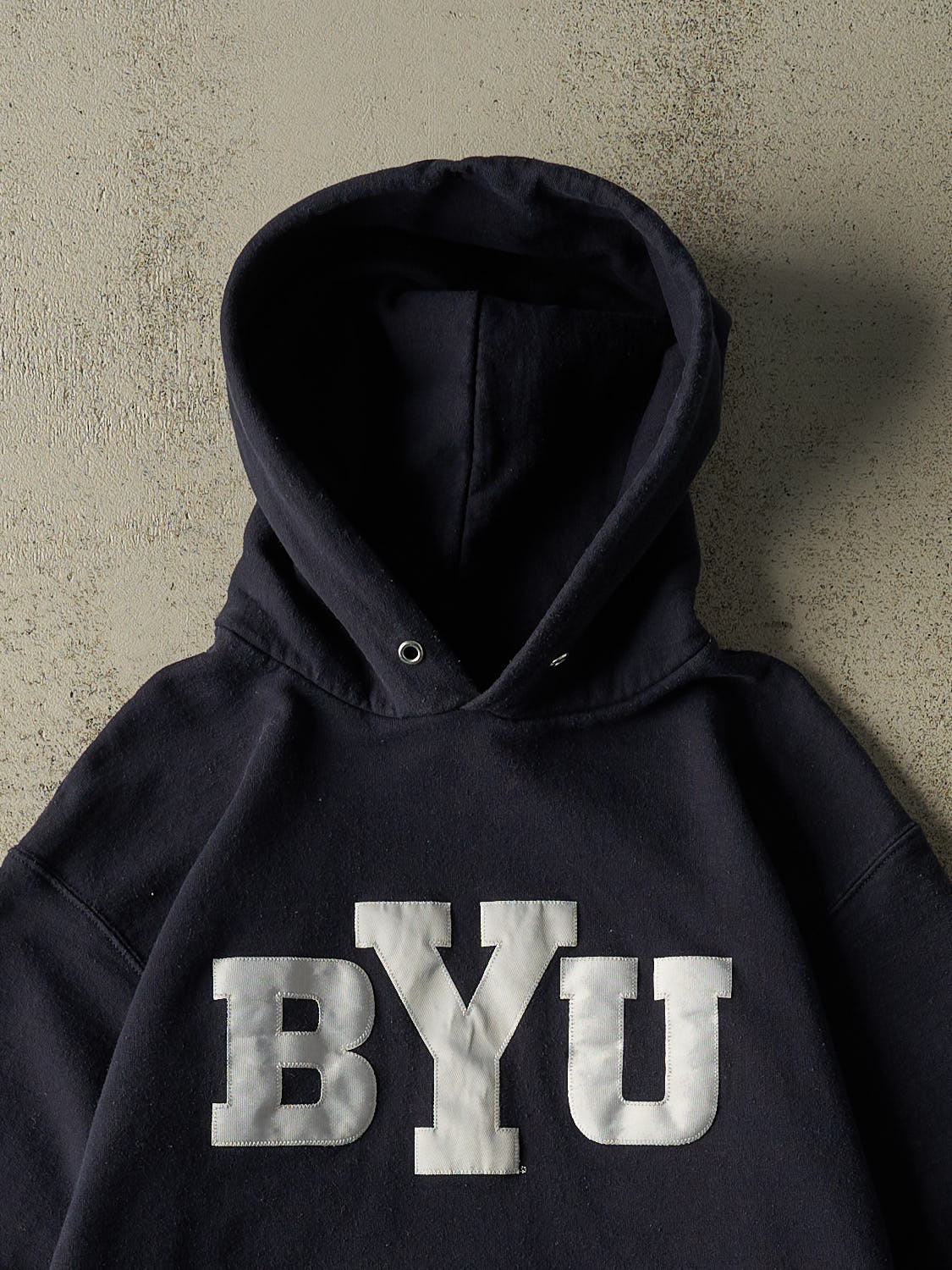 Vintage 90s Navy Blue Brigham Young University Hoodie (S)