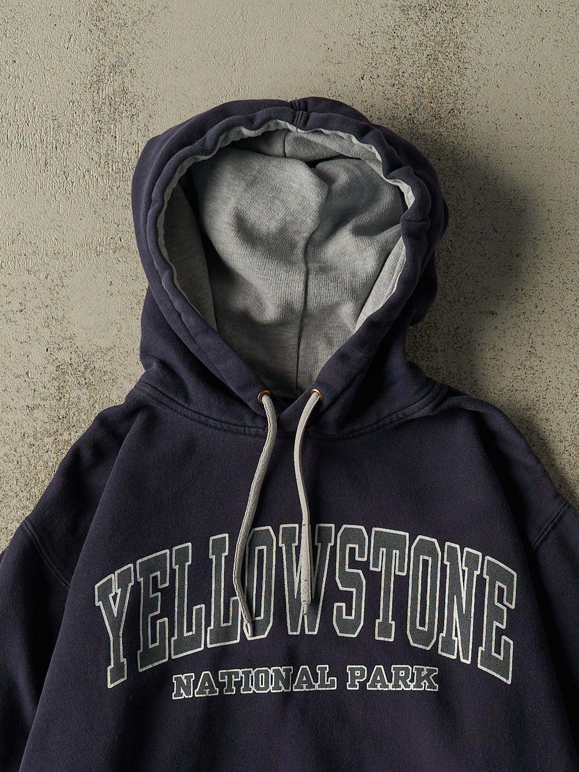Vintage Y2K Navy Blue Yellowstone National Park Hoodie (S/M)