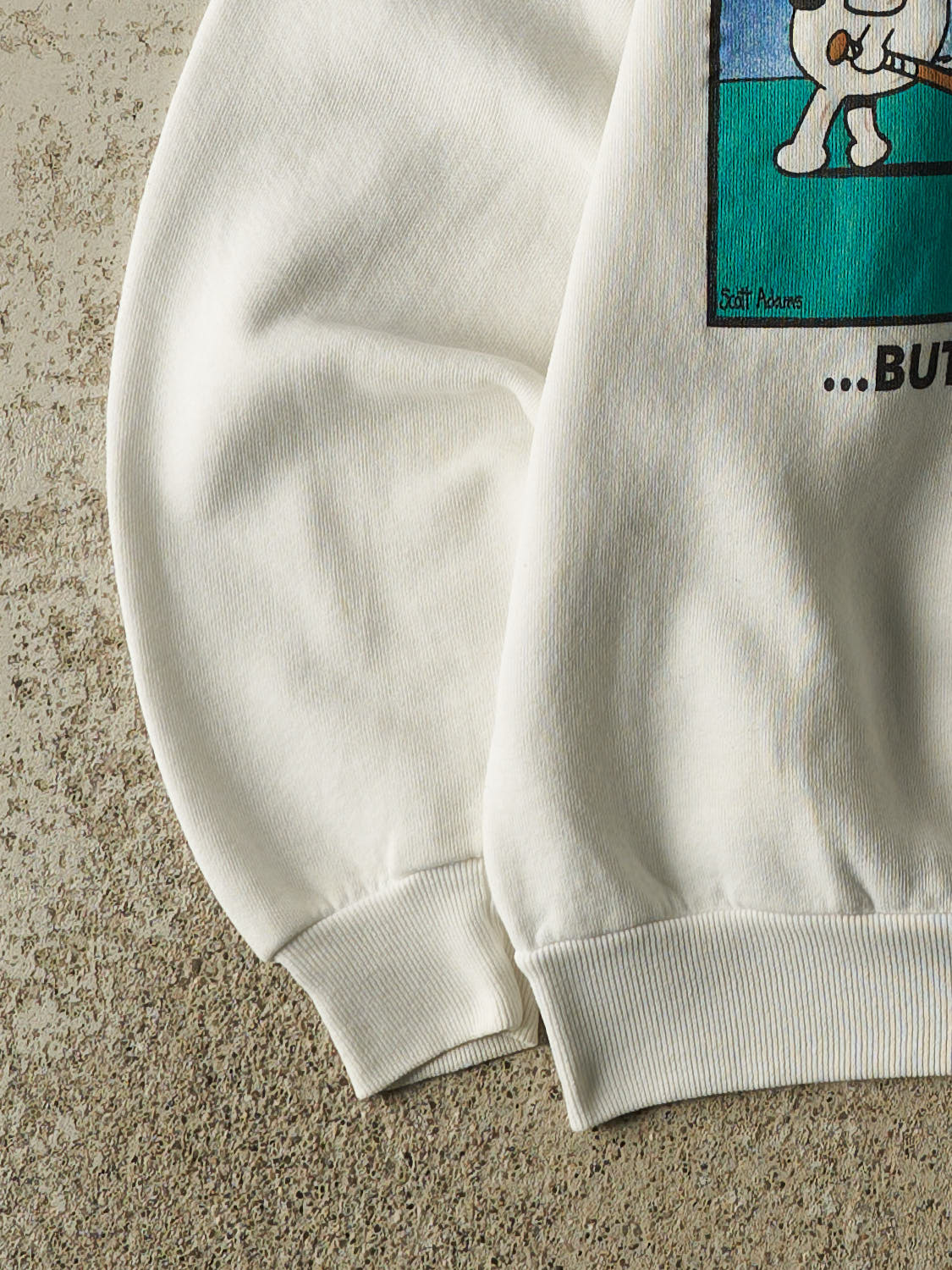 Vintage 90s White Dilbert "The Network Is Down" Crewneck (S/M)