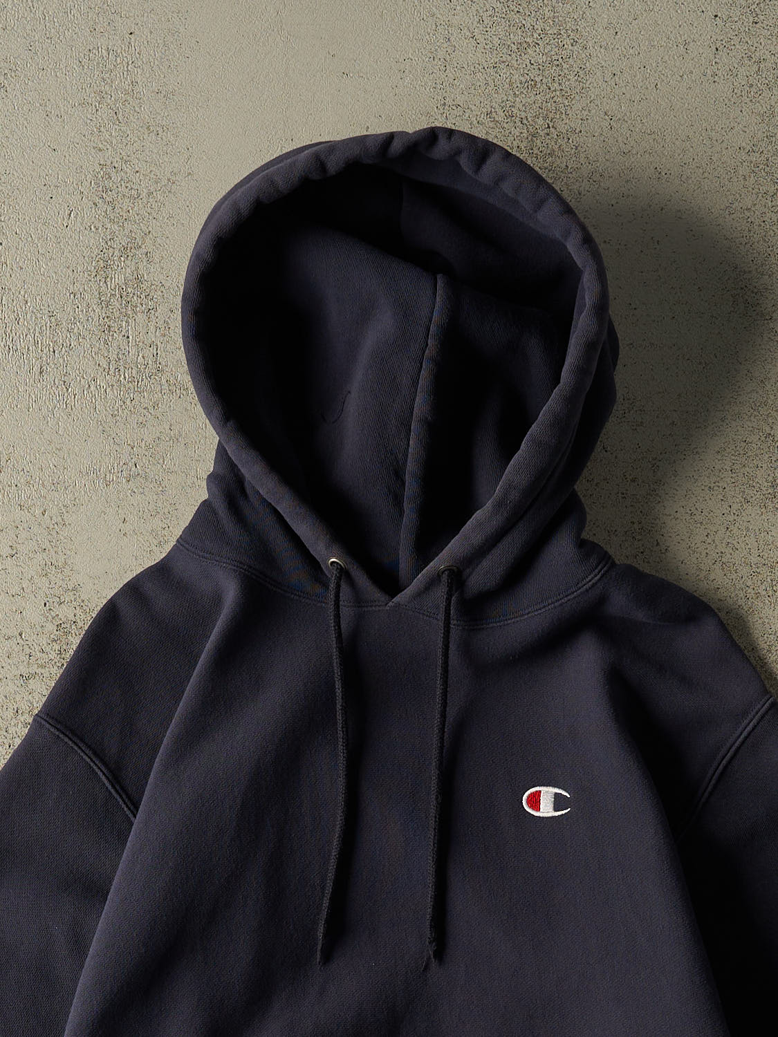 Vintage 90s Navy Blue Champion Reverse Weave Hoodie (L)