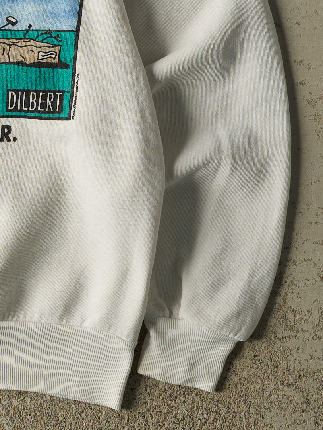 Vintage 90s White Dilbert "The Network Is Down" Crewneck (S/M)