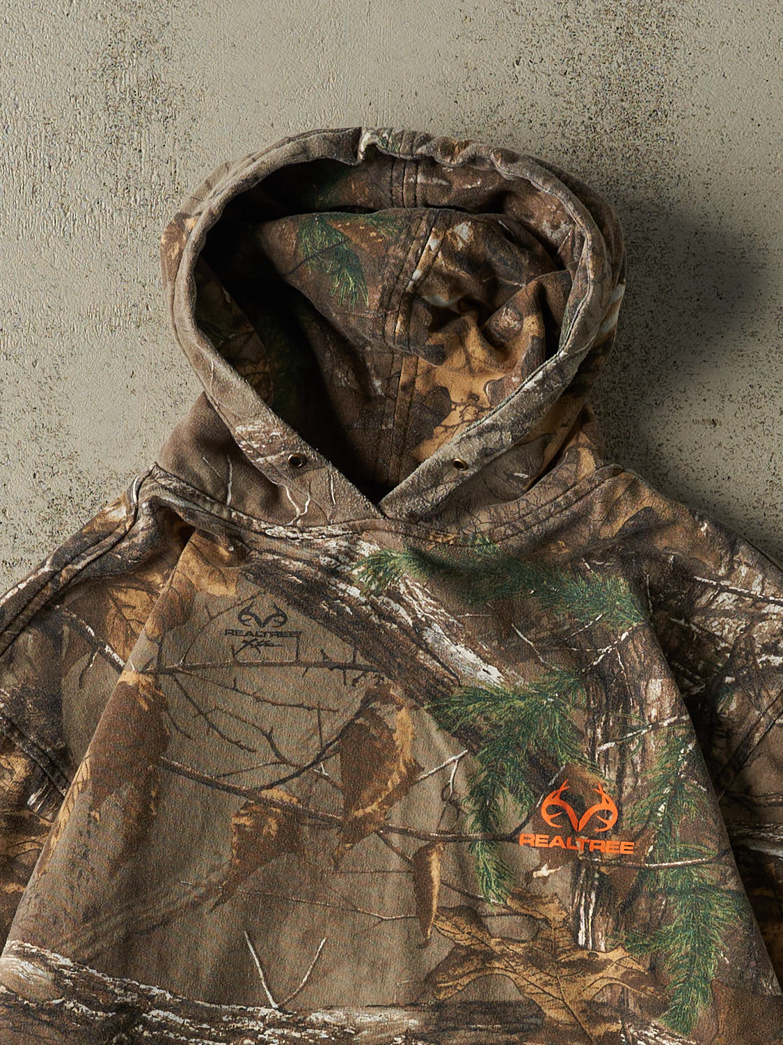 Vintage Y2K Camo Realtree Logo Hoodie (M)