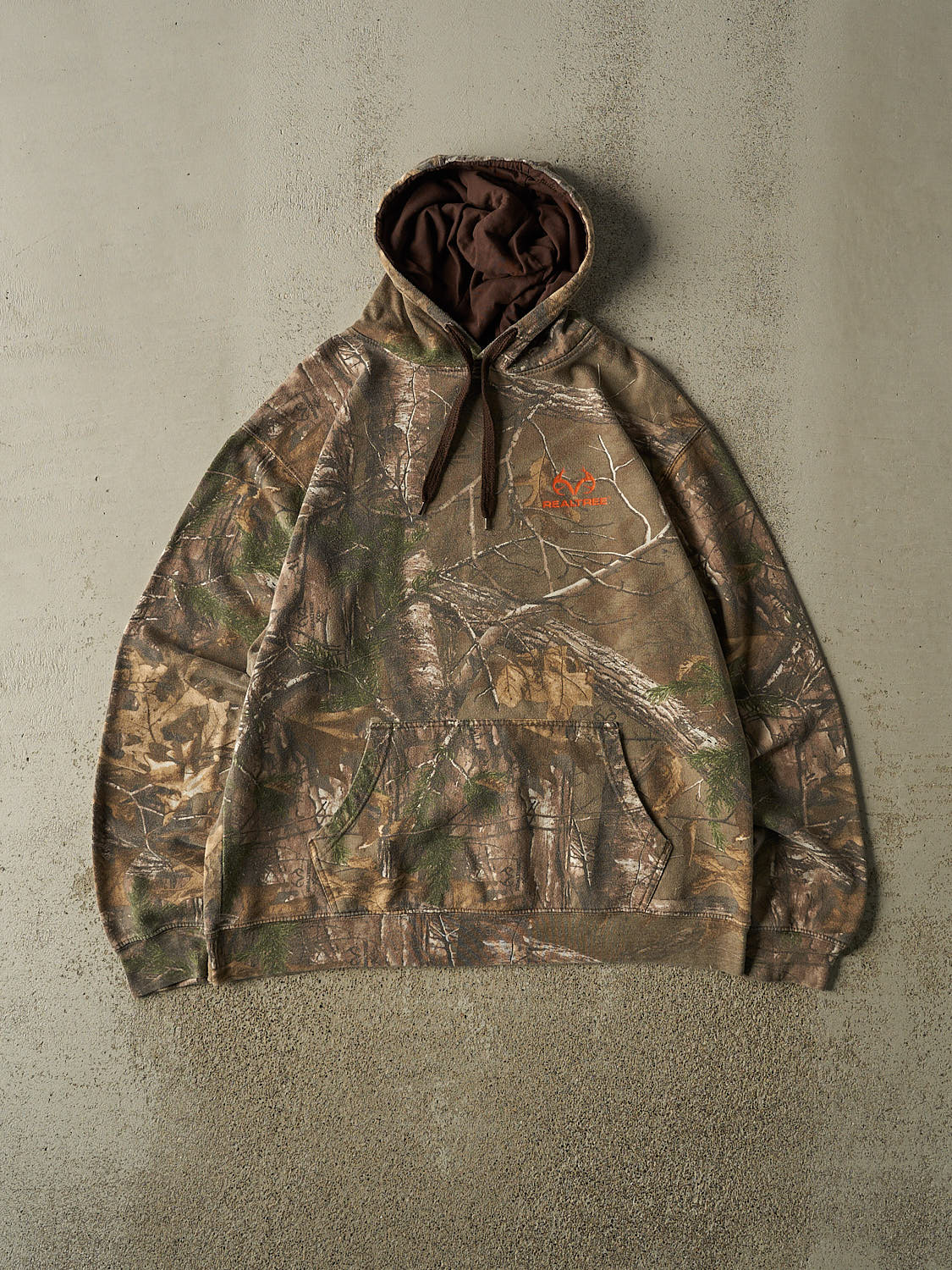 Vintage Y2K Camo Realtree Logo Hoodie (L)