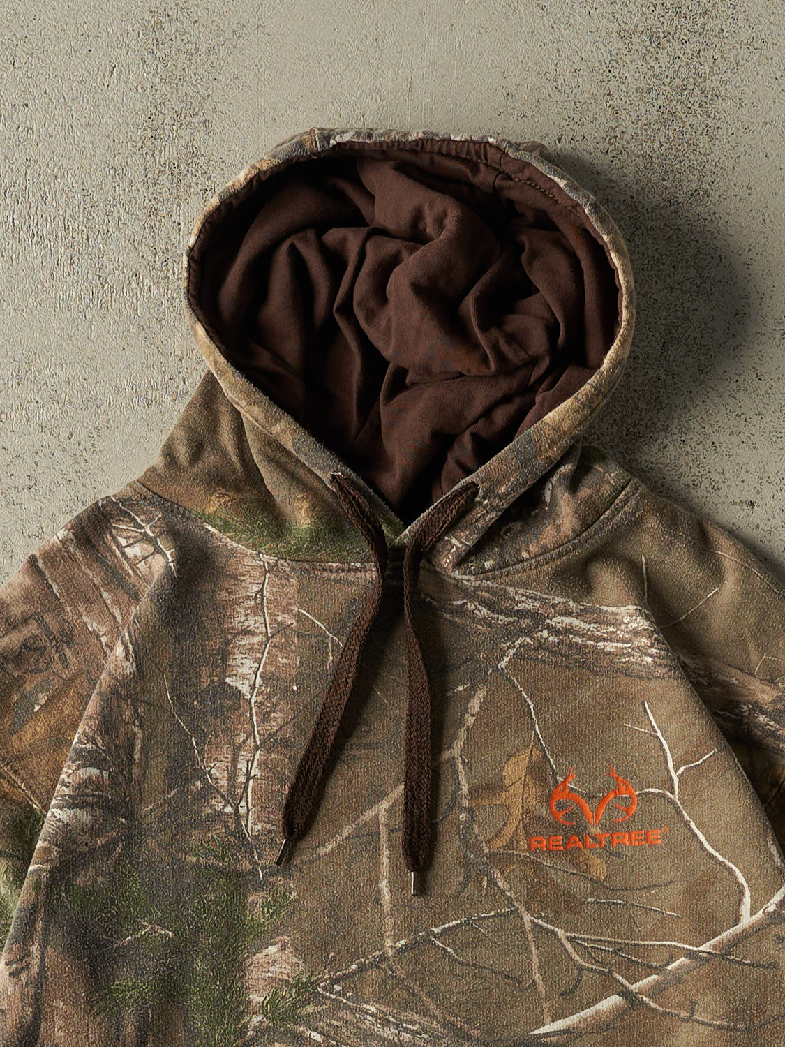 Vintage Y2K Camo Realtree Logo Hoodie (L)