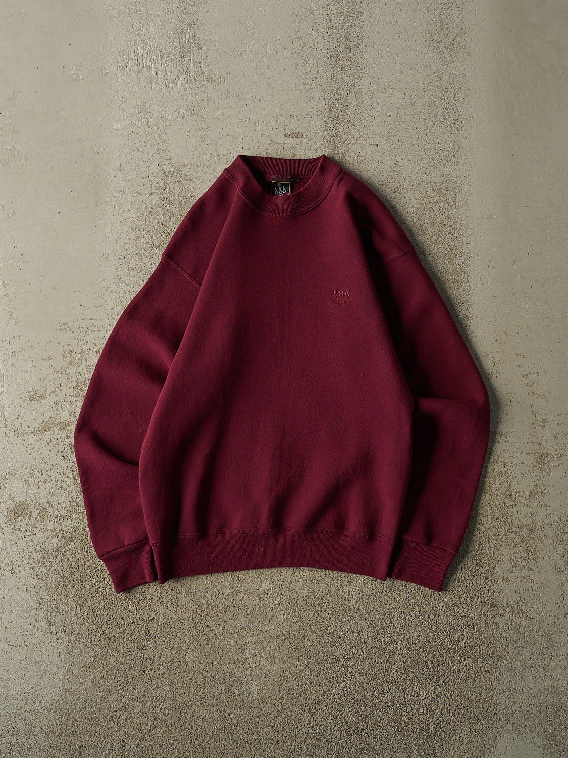 Vintage 90s Burgundy USA Olympic Embroidered Crewneck (XS/S)