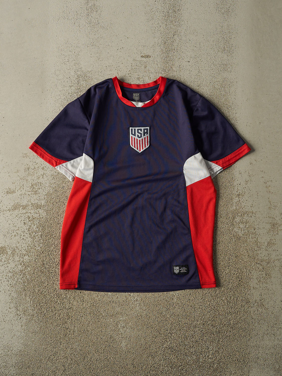 Vintage Y2K Navy Blue Team USA Soccer Jersey (S/M)