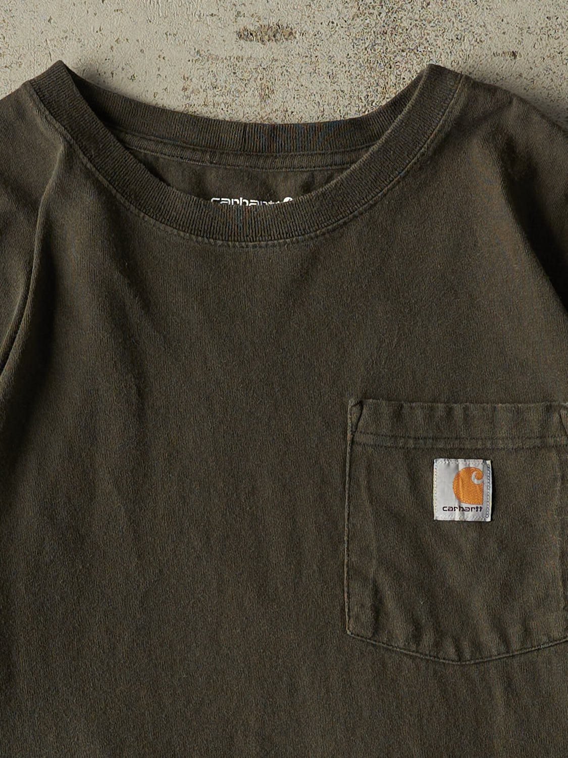 Vintage Y2K Green Carhartt Pocket Tee (XL)
