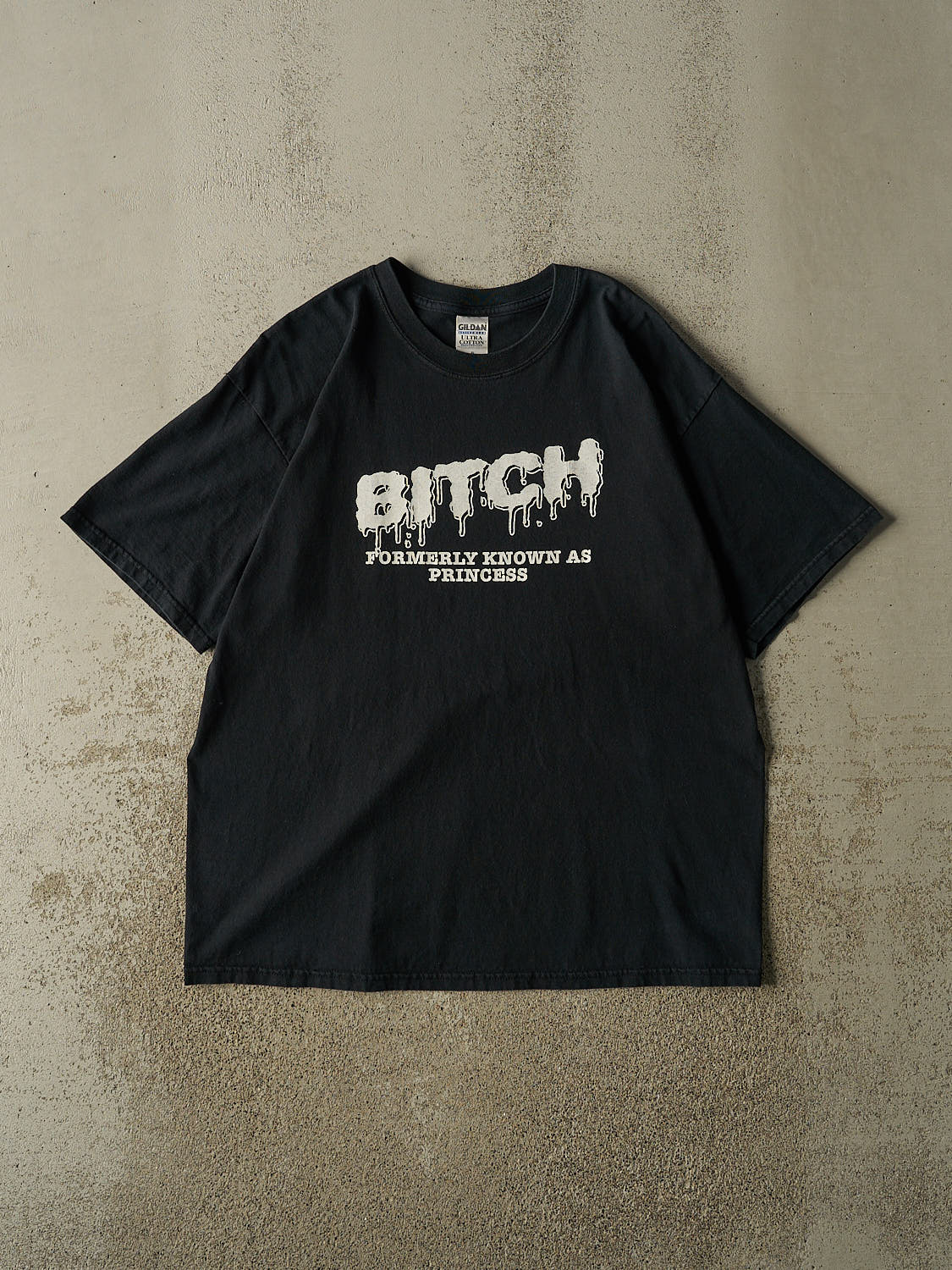 Vintage 90s Black "Bitch, Formerly Known as Princess" Tee (L/XL)