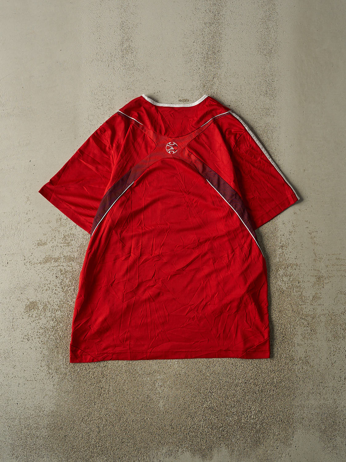 Vintage Y2K Red Adidas Soccer Jersey (XL/XXL)