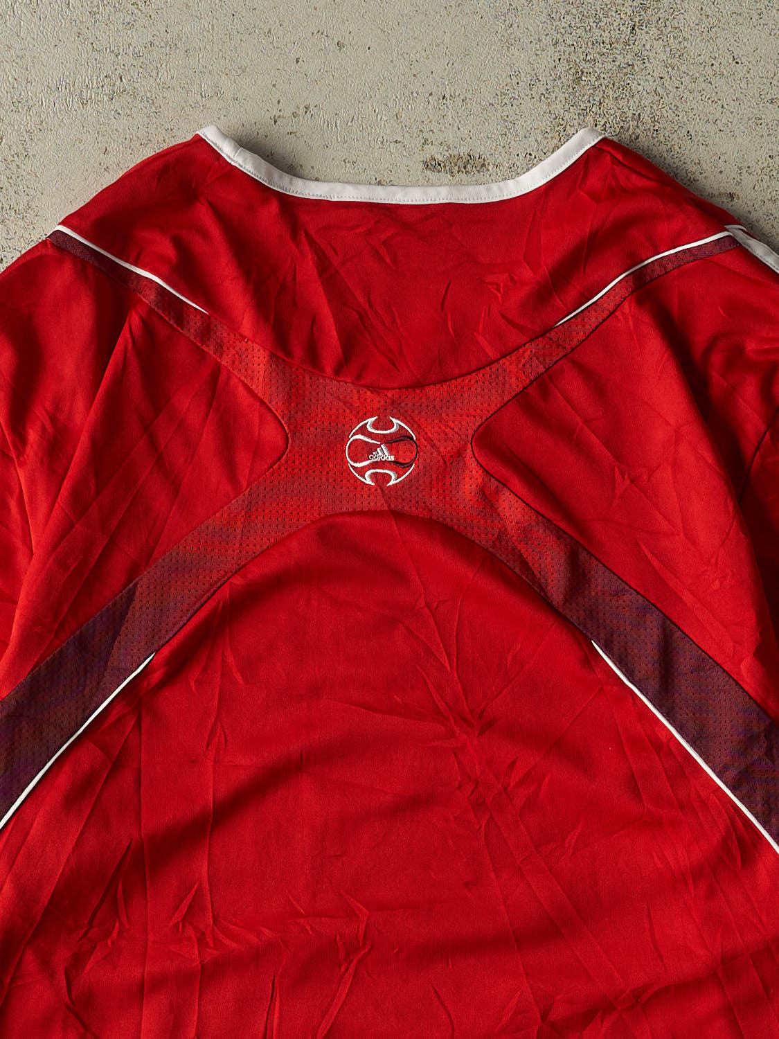 Vintage Y2K Red Adidas Soccer Jersey (XL/XXL)