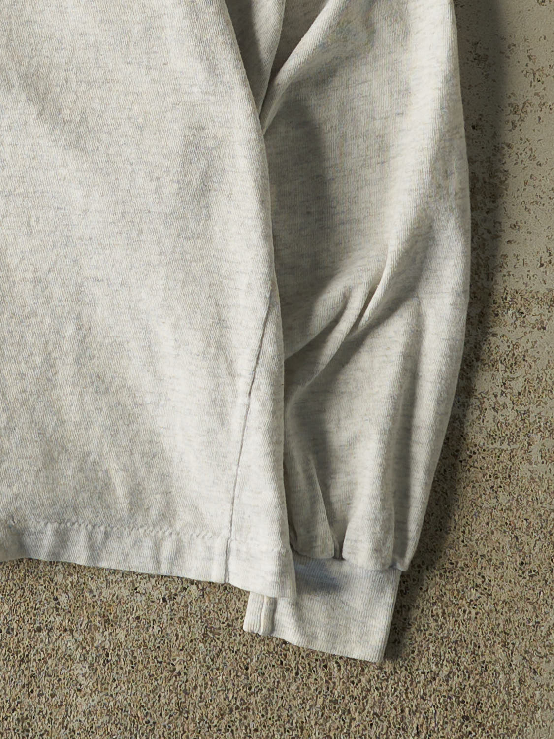 Vintage 80s Heather Grey Nike Embroidered Quarter Button Long Sleeve (S)