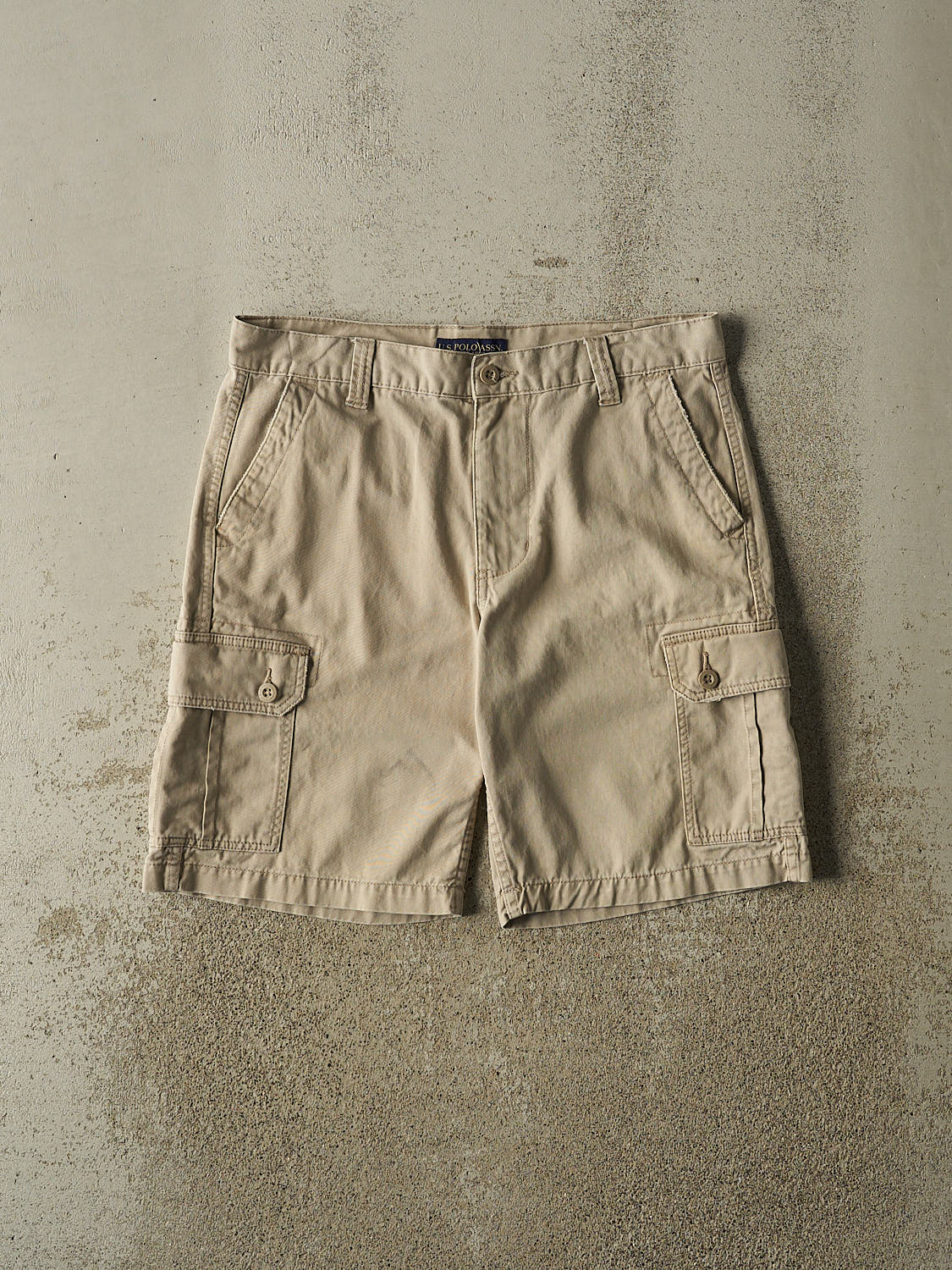 Vintage Y2K Beige US Polo Assn Cargo Shorts (36x10.5)