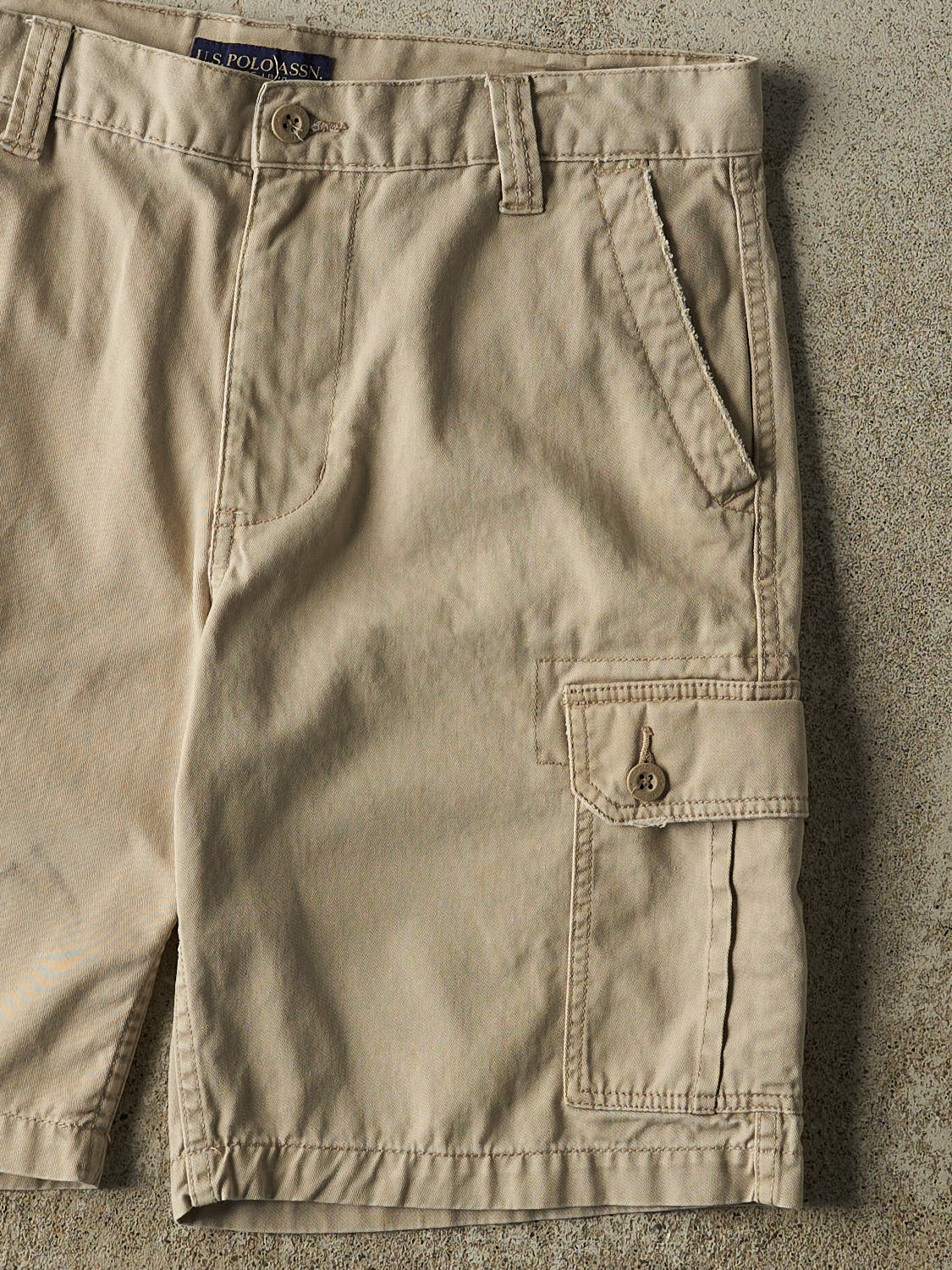 Vintage Y2K Beige US Polo Assn Cargo Shorts (36x10.5)