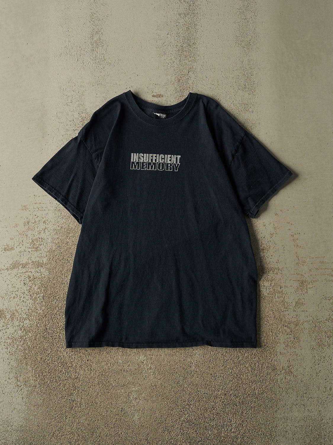 Vintage Y2K Navy Blue "Insufficient Memory" Tee (L)